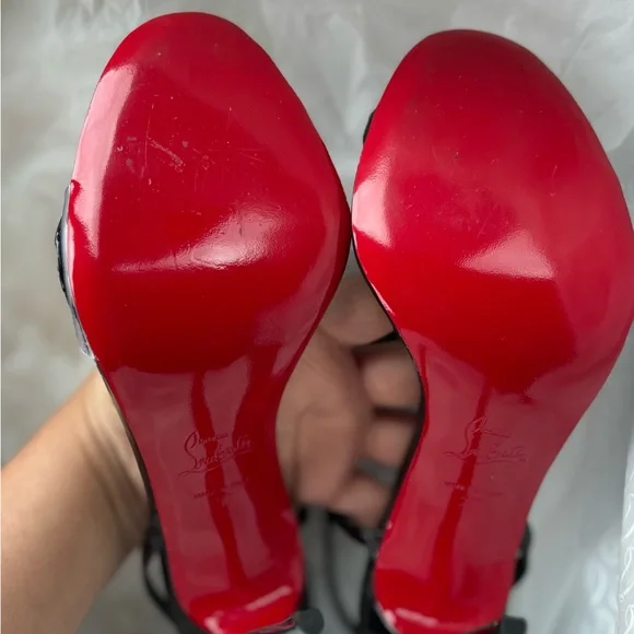 Christian Louboutin Rosa Z Patent Leather 100MM Sandals - Picture 6 of 9
